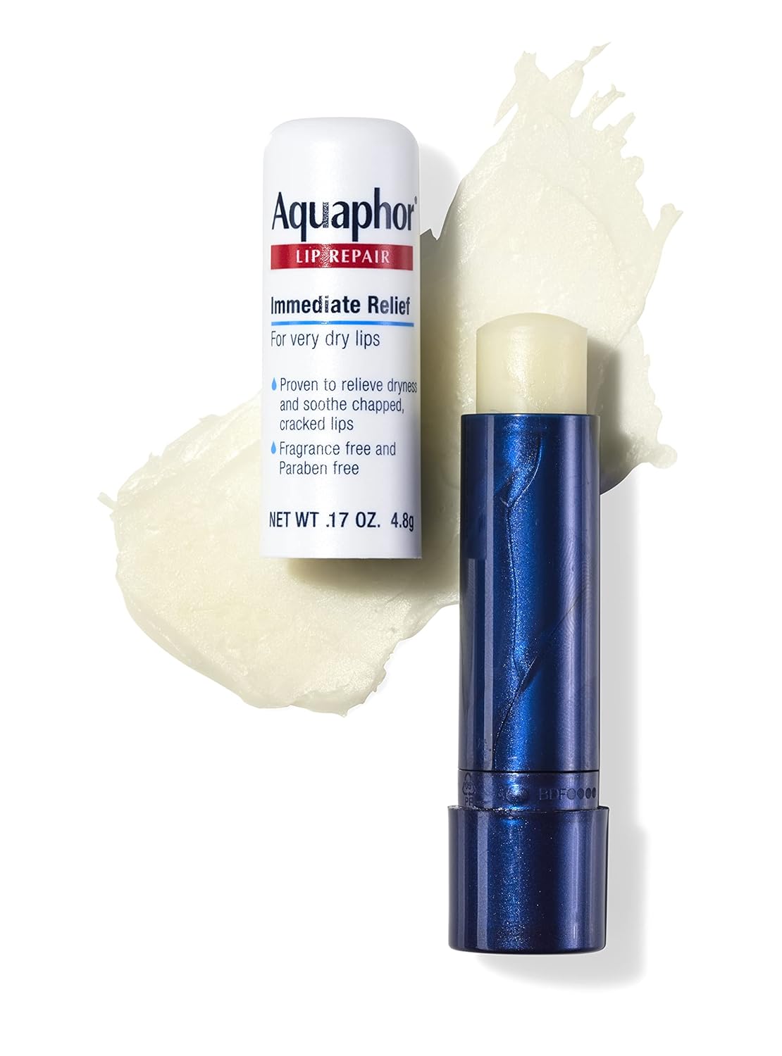 Aquaphor Lip Repair Stick with Jojoba Oil and Shea Butter – Portable Lip Balm for Patio and Outdoor Dining Days, 4-Pack