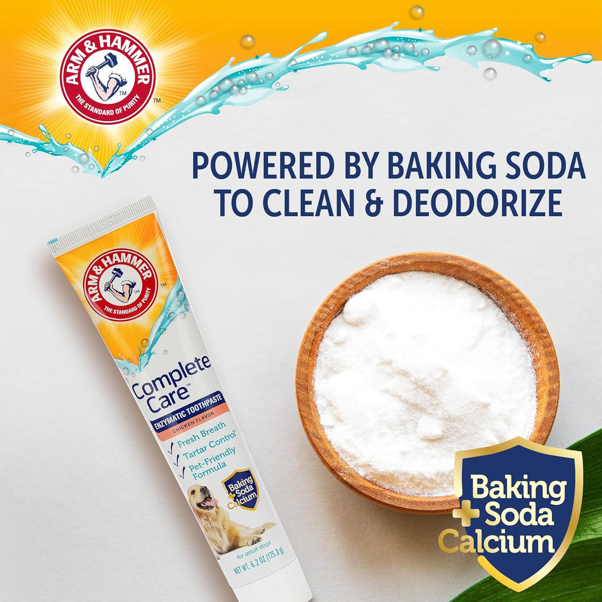 Arm & Hammer Complete Care Enzymatic Dog Toothpaste – Cost-Efficient Enamel Care for Multi-Dog Routines, 6.2 Oz Value