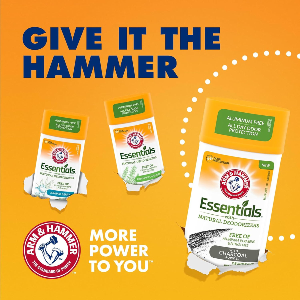 Arm & Hammer Essentials Phthalate-Free Deodorant Stick for Safer Daily Routines and Gentler Underarm Care