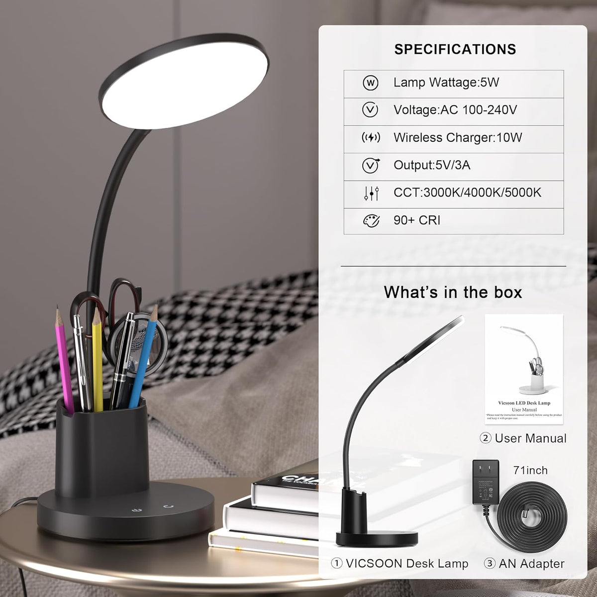 AromaX Glow – Flicker-Free Desk Light for Work-from-Home Setup and Deep Focus