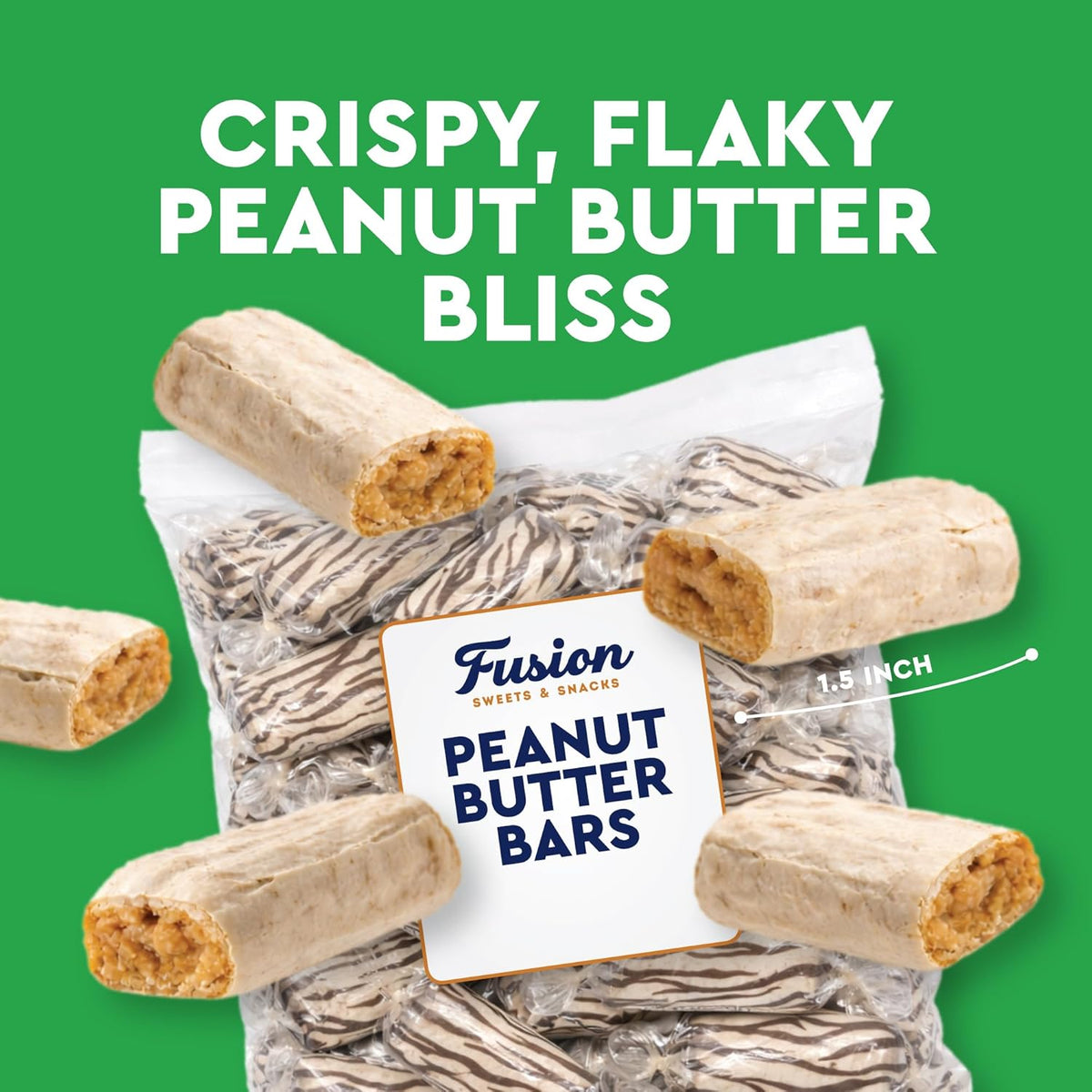 Atkinson's Peanut Butter Bars Candy – Thoughtful Care Package Treat, Gluten-Free Old-Fashioned Peanut Butter Candy Gift for Coworkers and Friends, 1 lb Bag