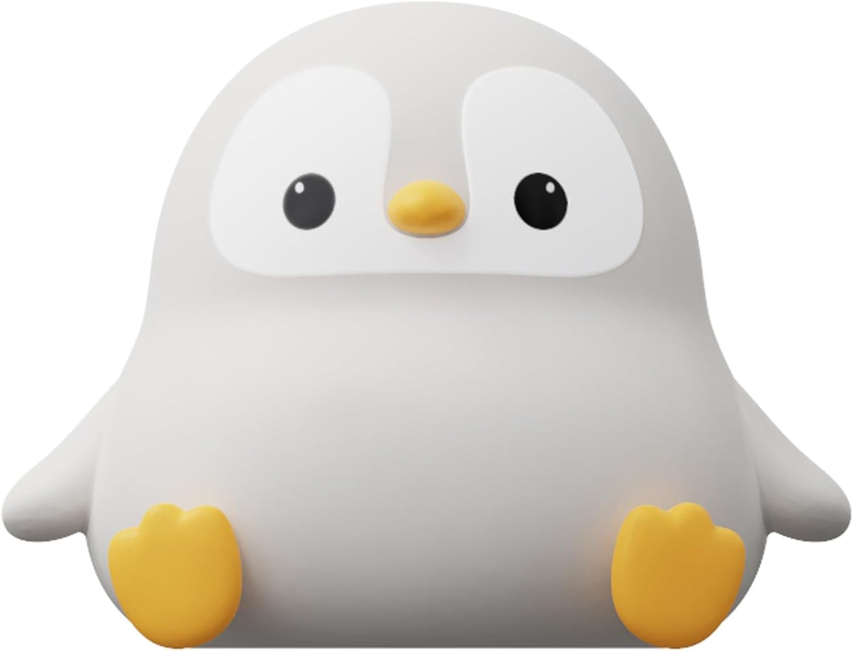 ATSUI Penguin Night Light Gift – Cute Housewarming and Valentine's Present for Her, Dimmable Silicone Bedside Lamp