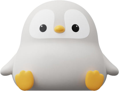 ATSUI Penguin Night Light Gift – Cute Housewarming and Valentine's Present for Her, Dimmable Silicone Bedside Lamp