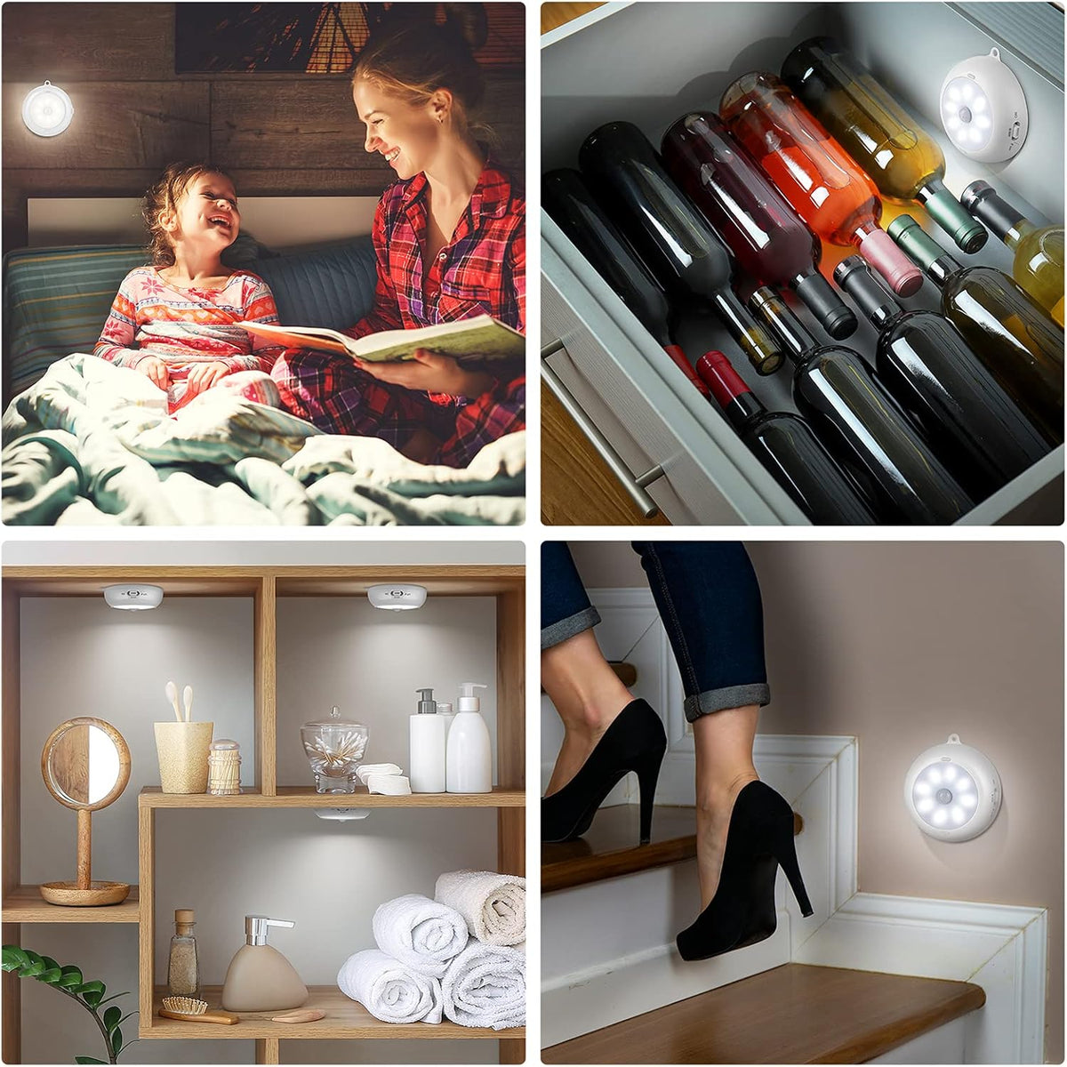 available in 3-pack and 6-pack configurations in both 3000k warm and 6000k cool white