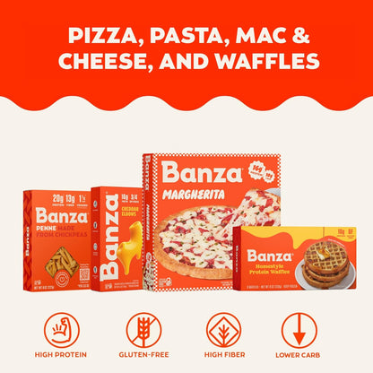 Banza Protein Spaghetti - Lower-Carb Chickpea Pasta for Macro Tracking and Balanced Weeknight Dinners