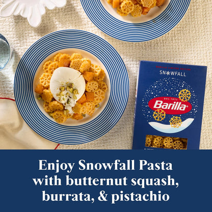 Barilla Holiday Snowflake Pasta, 12 Ounce – Ready-to-Give Hostess Gift with Built-In Festive Tag for Christmas Party Drop-By