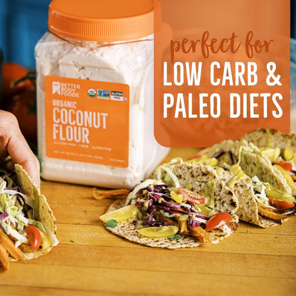 BetterBody Foods Organic Coconut Flour for Mindful Baking and Holistic Health Kitchens