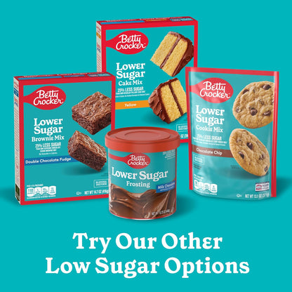 Betty Crocker 25% Less Sugar Frosting – Wholesome Pantry Essential for Sugar-Conscious Families, Ready-to-Spread Milk Chocolate Flavor
