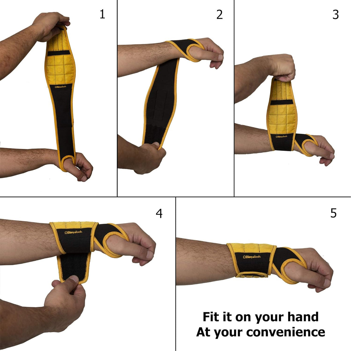 BINYATOOLS Magnetic Wristband – Cool Housewarming and Holiday Gift for Carpenters, Electricians, and Trade Pros