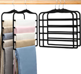 3-Pack Velvet Cascade Hanger for Bedroom Closet Aesthetic, Neutral Pant Organizer