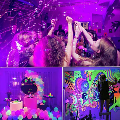 Blacklight LED Strip – Cool to Touch UV Light for Party and Bedroom Use, 60-Second Delay-Off Timer