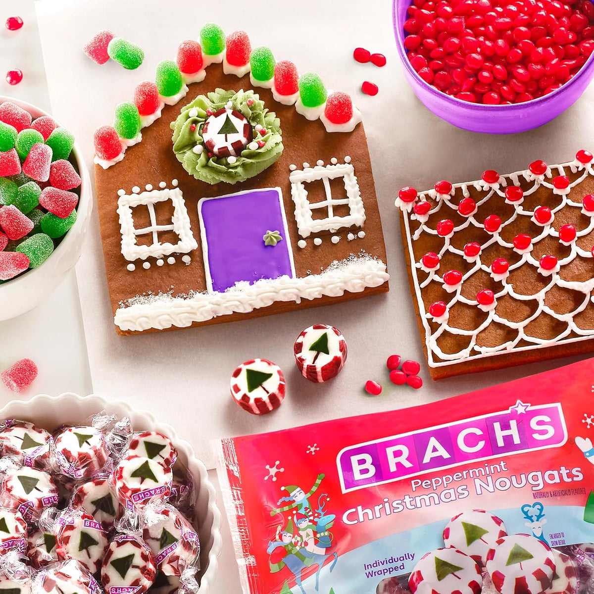 Brach's Peppermint Christmas Nougats – Easy Last-Minute Holiday Gift Idea for Teachers, Neighbors, and Office Gift Exchanges