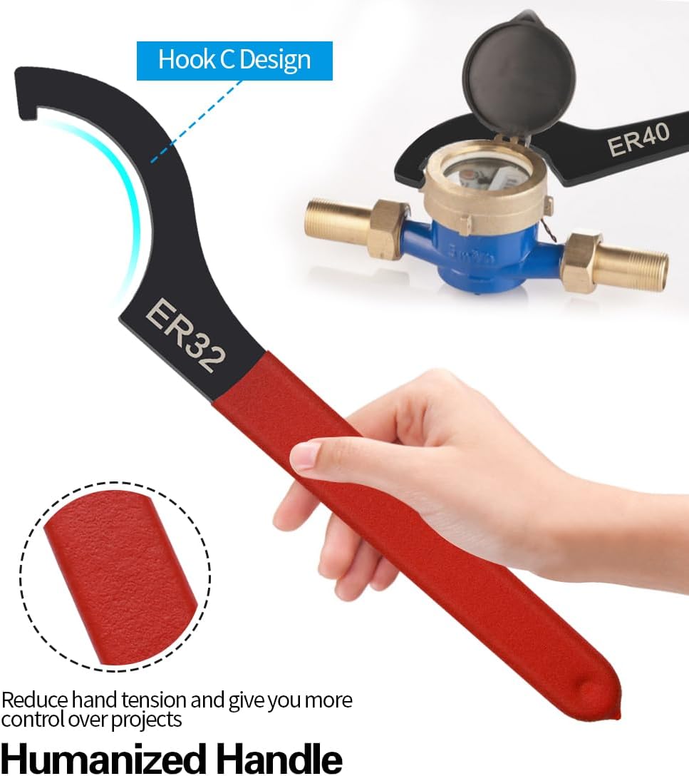 [Brand] C-Shape Shock Spanner Wrench Kit – Compact 6-Piece Set for Paddock and Off-Road Use