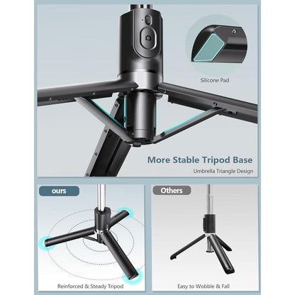 [Brand] Single-Device Tripod, Selfie Stick and Ring Light in One – One Accessory, Zero Clutter on Your Desk