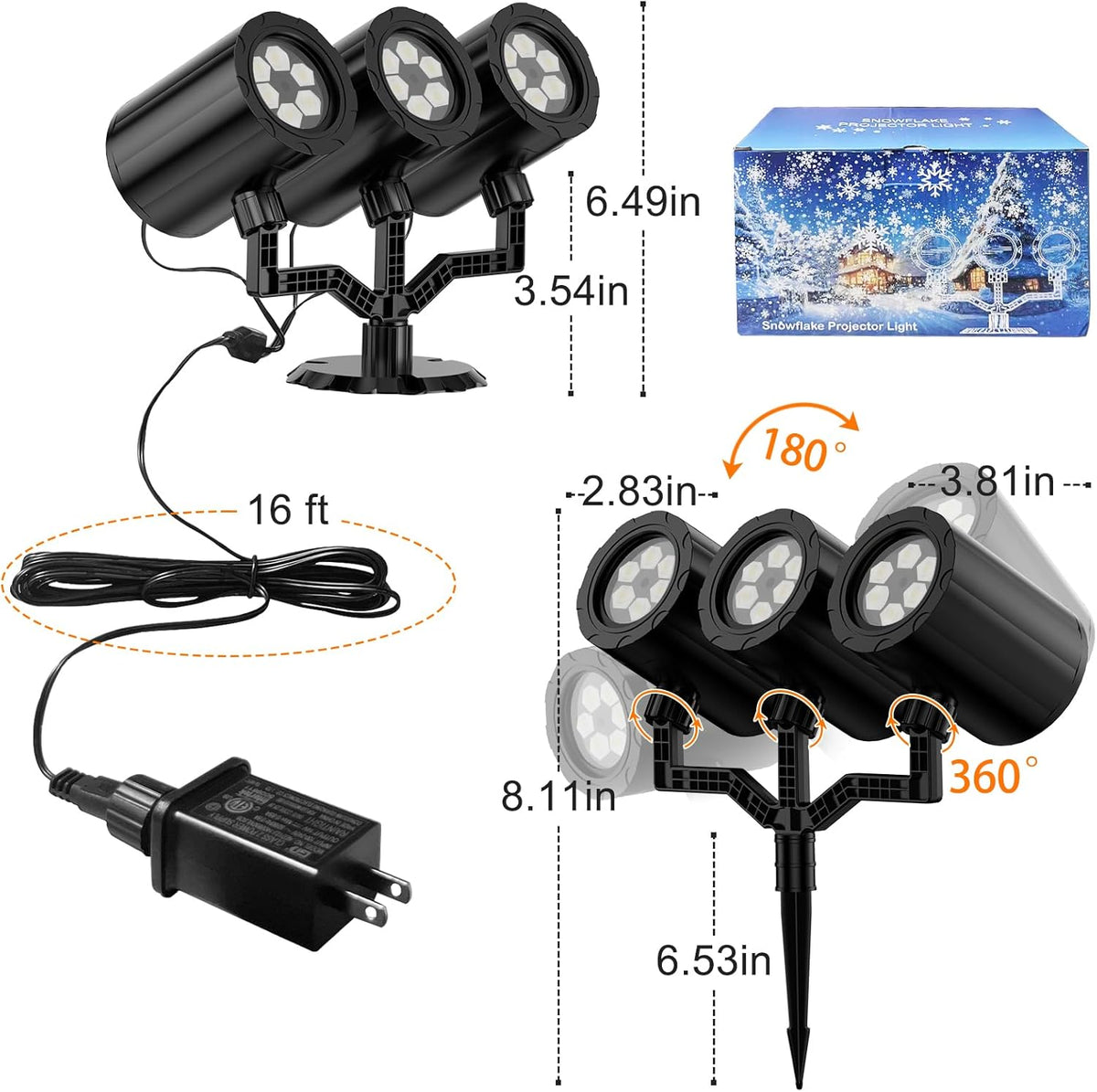 [Brand] Snowflake Projection Light – Festive Seasonal Gift for Mom, Dad, and Neighbors
