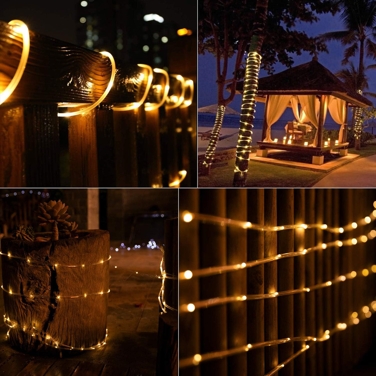 Brightown Solar Fairy Lights – Holiday & Valentine's Day Gift, IP65 Waterproof Outdoor Rope Lights in Gift-Ready Pack