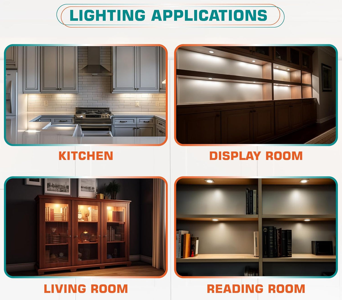 Brilliant Evolution LED Puck Light – Display Shelf Back Lighting for Memorabilia, 8mm Slim Profile, Daylight