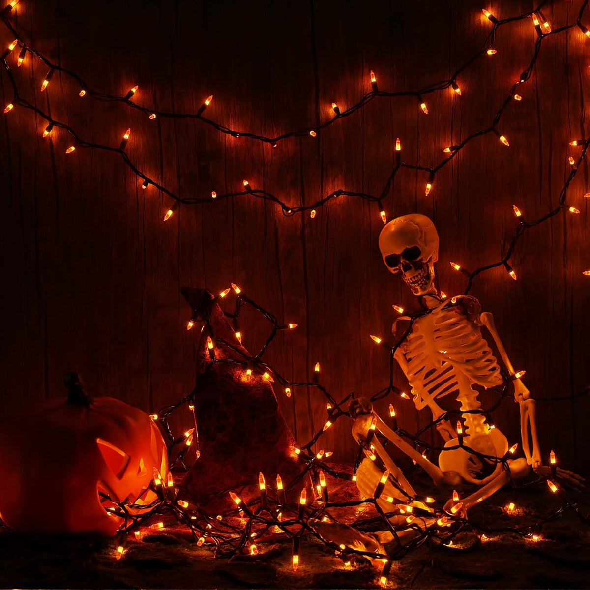 Brizled Candy Corn Lights – Family-Friendly Halloween Party Room Decor, No Flame No Wax Drip Design
