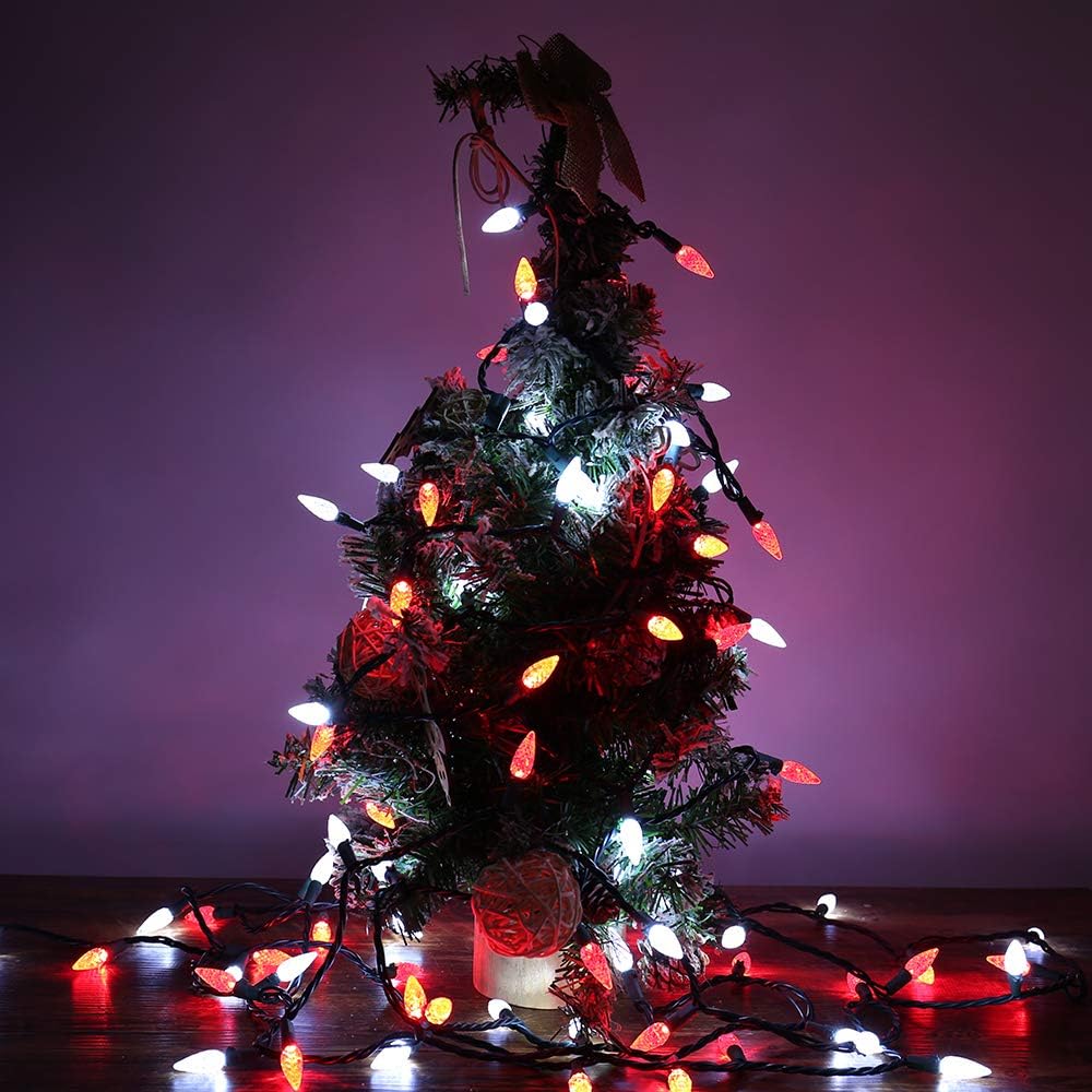 Brizled Multicolor C5 Light Strand – Festive Indoor Mood Lighting for Apartment, Den, and Holiday Mantel