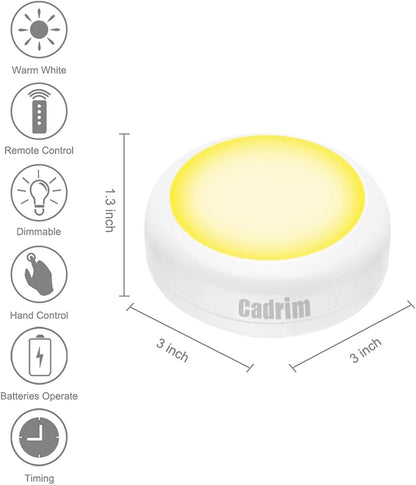 Cadrim Color Changing Puck Lights - Practical Birthday Gift for Mom, Dad, and the Person Who Has Everything