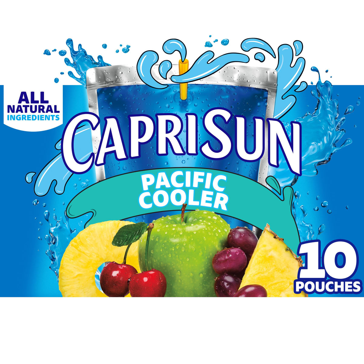 Capri Sun Pacific Cooler 6 oz Juice Pouches, 30 Pack Stock-Up Box, Ready-to-Drink Beverage for Efficient Lunchbox Packing and Practice Pickup