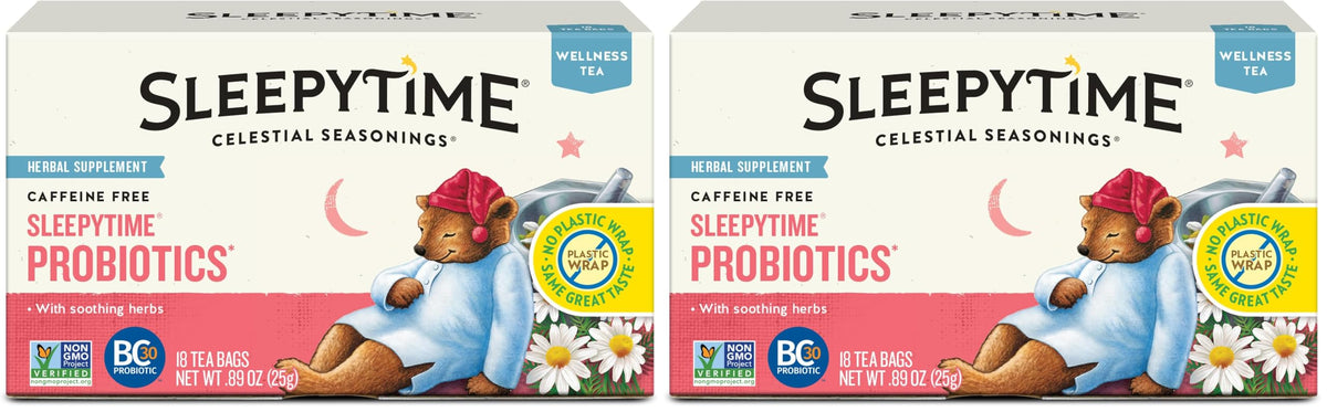 Celestial Seasonings Sleepytime Immune Herbal Tea – Simple, Stringless Tea Bags for Less Waste Living