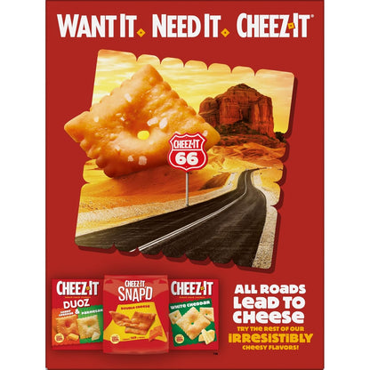 Cheez-It Grooves Crunchy White Cheddar Crackers – Road Trip and Commuter Snack with Bold Cheese Flavor for Travel Cups and Tote Bags, 3.25oz