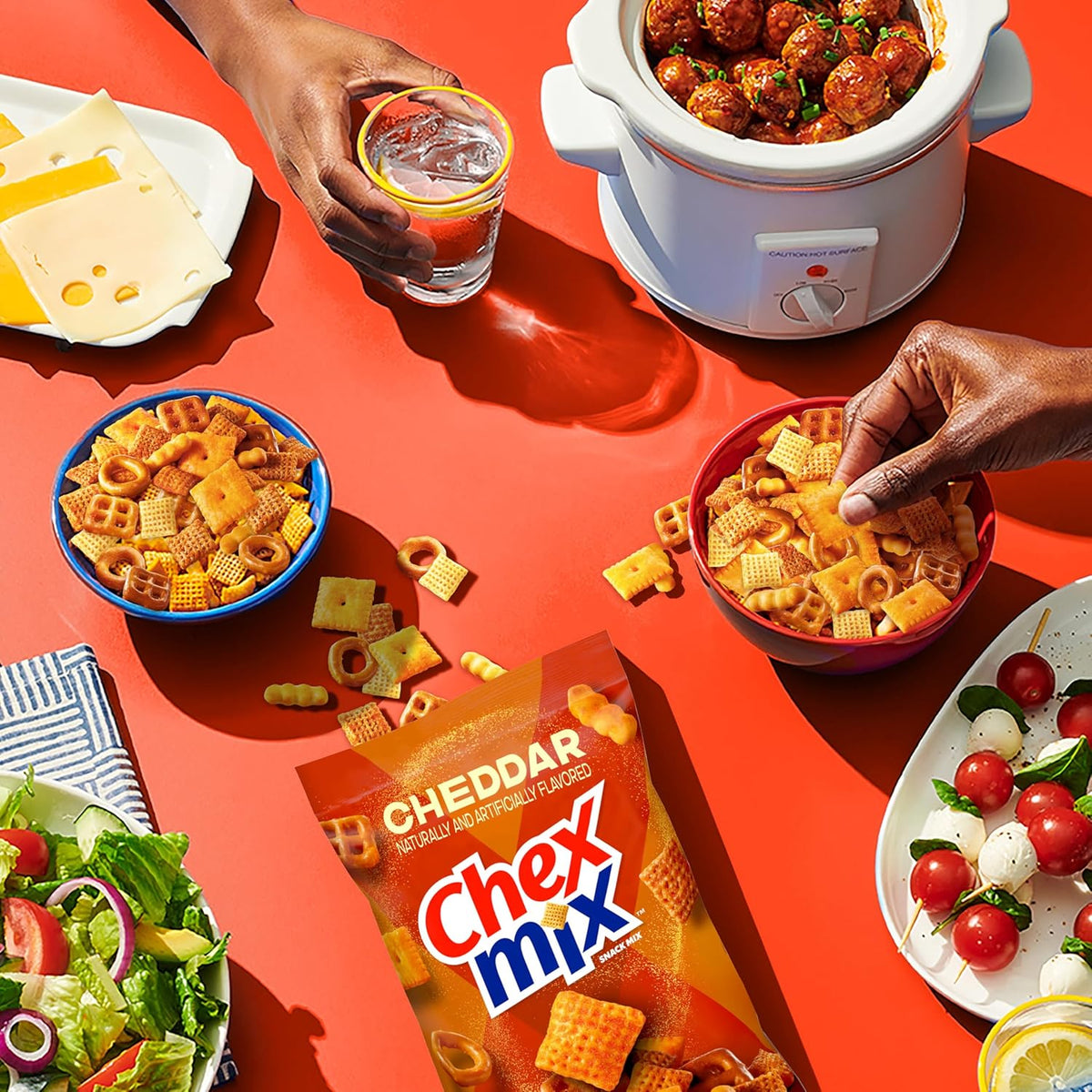 Chex Mix Cheddar Snack Mix – Father's Day Snack Box Addition, Family Size 13.5 oz