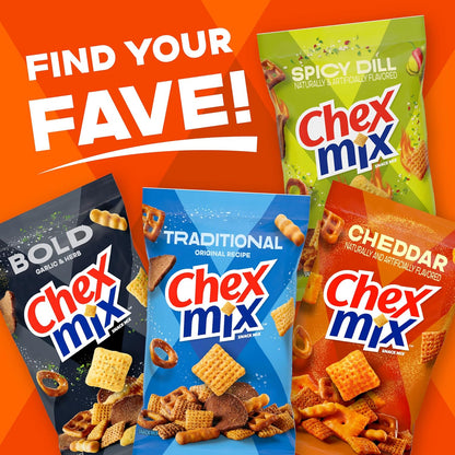 Chex Mix Cheddar Snack Mix – Father's Day Snack Box Addition, Family Size 13.5 oz