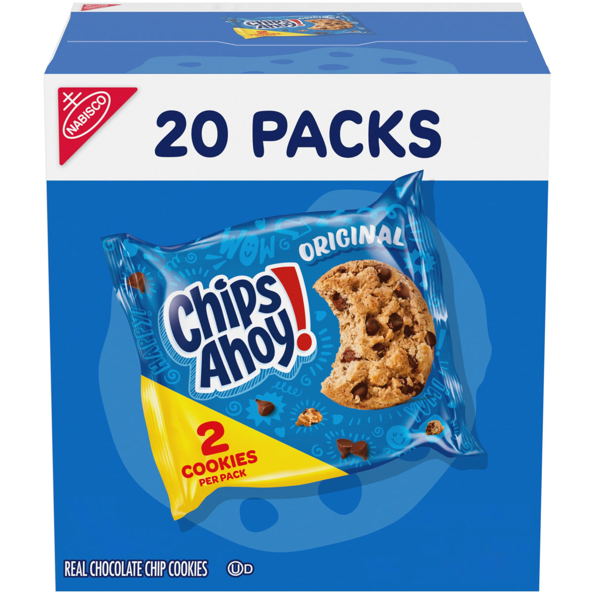 CHIPS AHOY! Chewy Confetti Cake & Original Chocolate Chip Cookies Variety Pack for Office Break Room, Pantry Stocking, and Team Snacking, 2 Packs