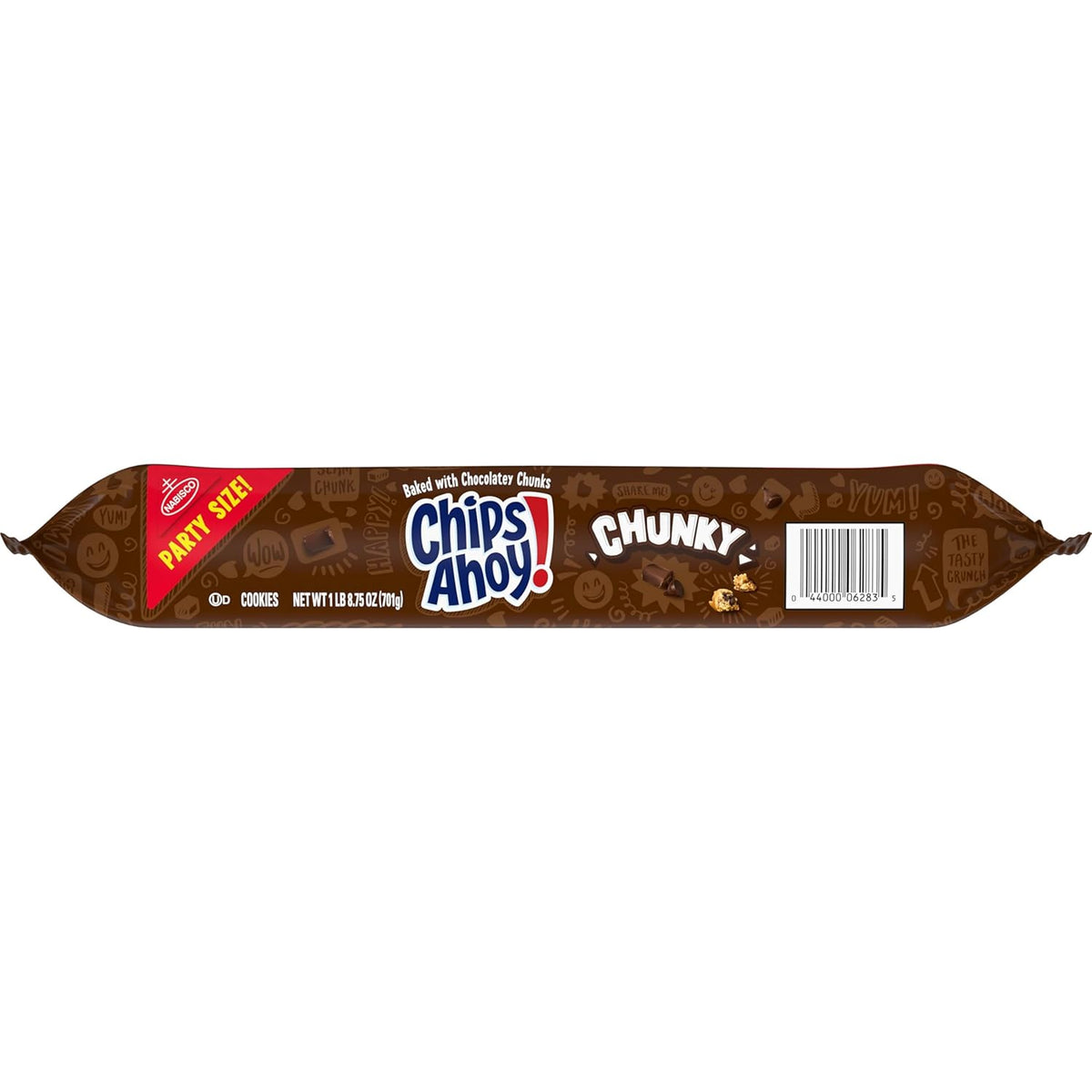 CHIPS AHOY! Chunky Chocolate Chip Cookies Party Size – One-Treat Pantry Solution for Less Clutter, 24.75 oz Resealable