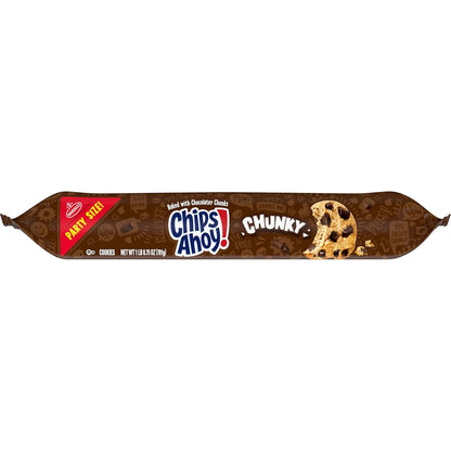 CHIPS AHOY! Chunky Chocolate Chip Cookies Party Size – One-Treat Pantry Solution for Less Clutter, 24.75 oz Resealable