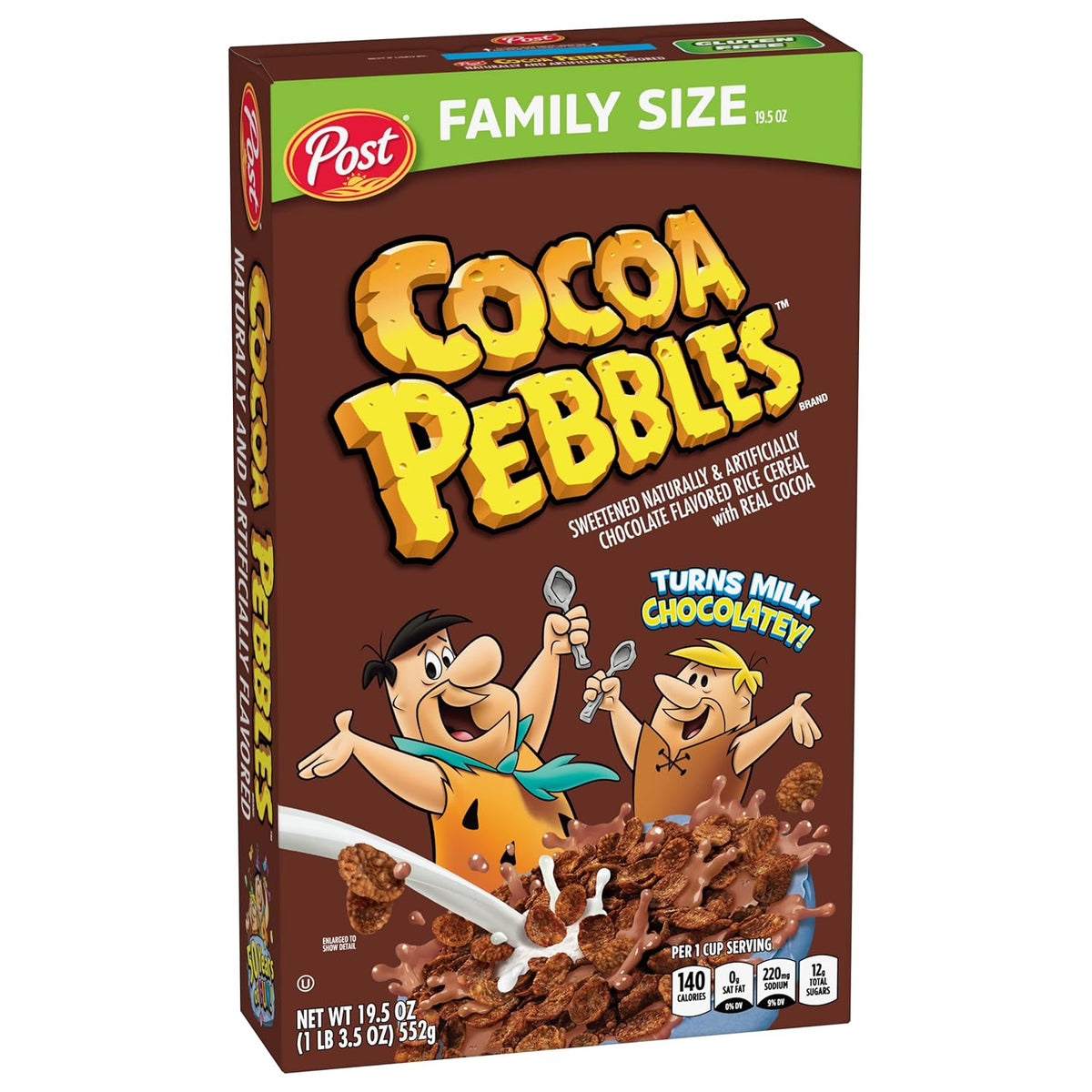 Cocoa PEBBLES Cereal – Pantry Friendly Gluten Free Cereal for Balanced Family Wellness, 27.5 oz Mega Size