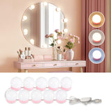 Consciot Hollywood Bulbs – Simple Less-Is-More Glow for Bedroom Vanity with Single USB Cable