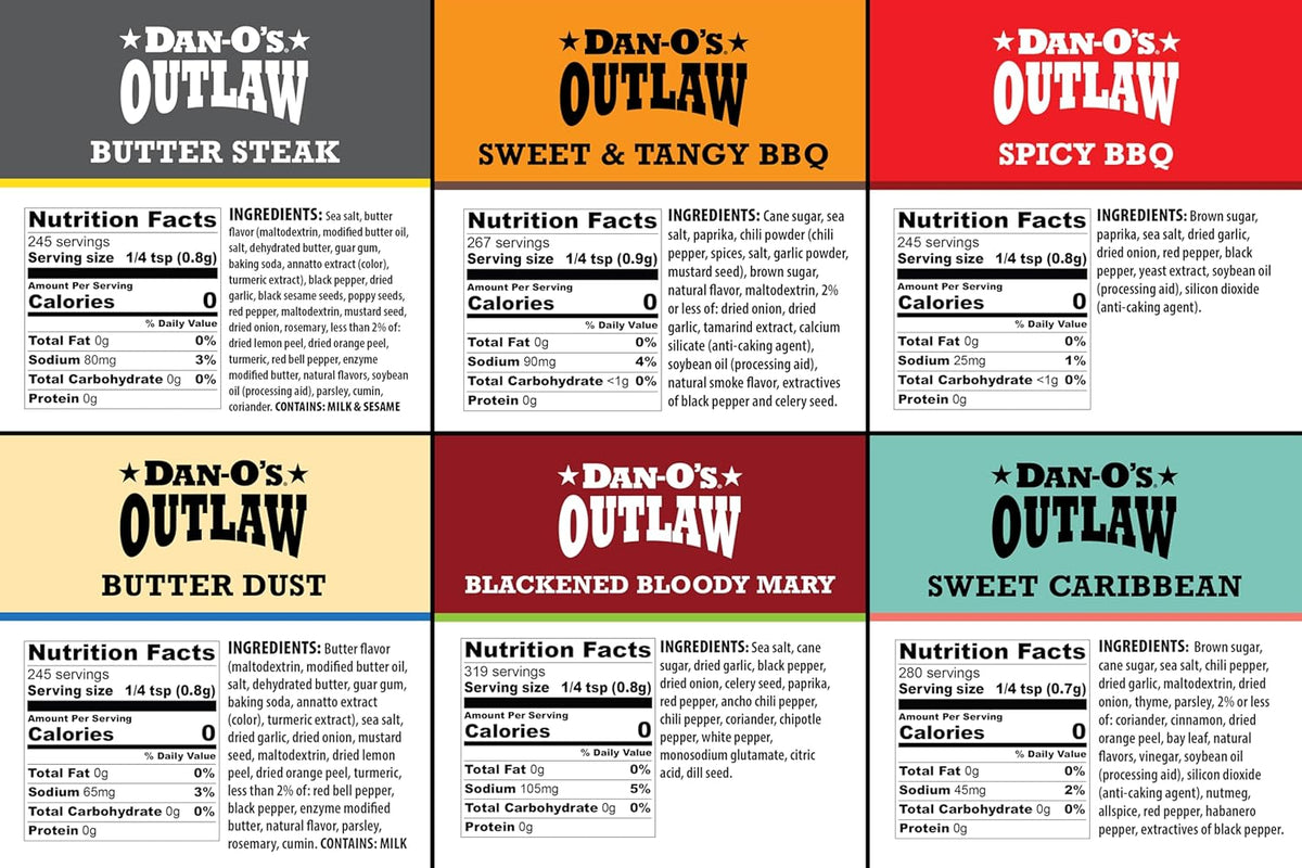 Dan-O's Outlaw Grilling Spice Collection – Weather-Ready Blends for Smoker Pits, Outdoor Kitchens, and Tailgates