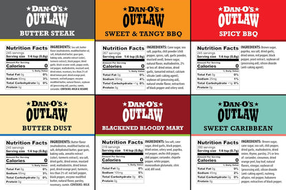 Dan-O's Outlaw Grilling Spice Collection – Weather-Ready Blends for Smoker Pits, Outdoor Kitchens, and Tailgates