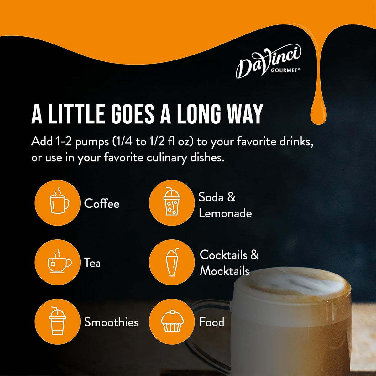 DaVinci Gourmet Natural Agave Syrup for Home Coffee Bars Fueling Focused Morning Routines