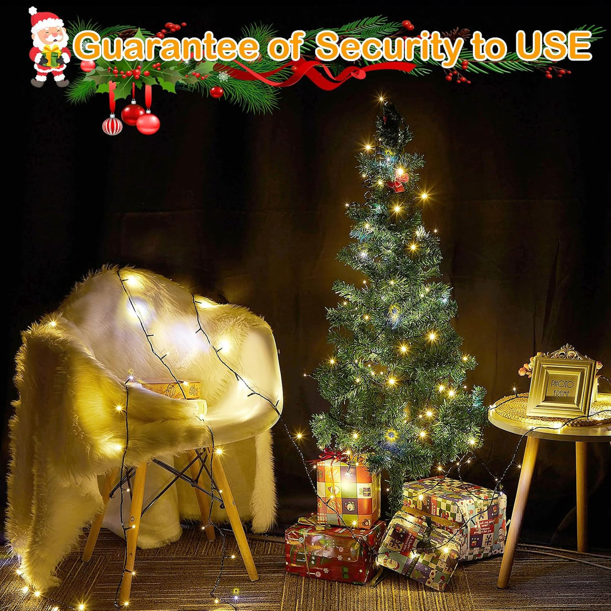 Decute Memory Function String Lights – Girls Room and Teen Bedroom Canopy, 99FT Warm White Starry Lights with Auto Timer