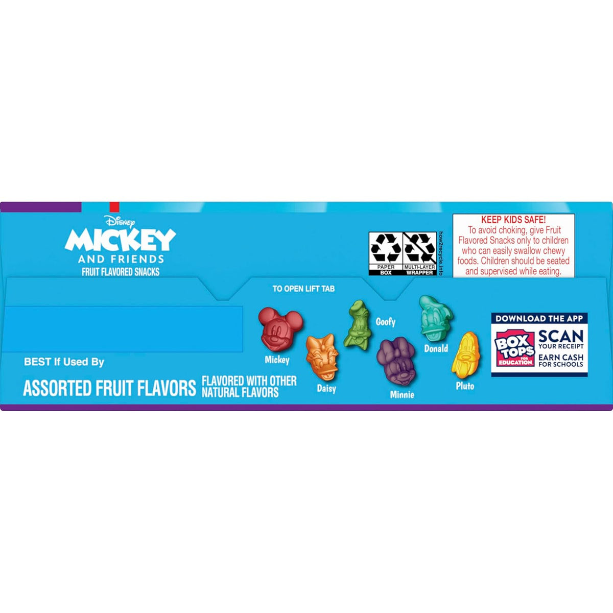 Disney Mickey and Friends Shaped Fruit Snacks, 22 Ct On the Go Treat for Day Trips and Theme Park Outings