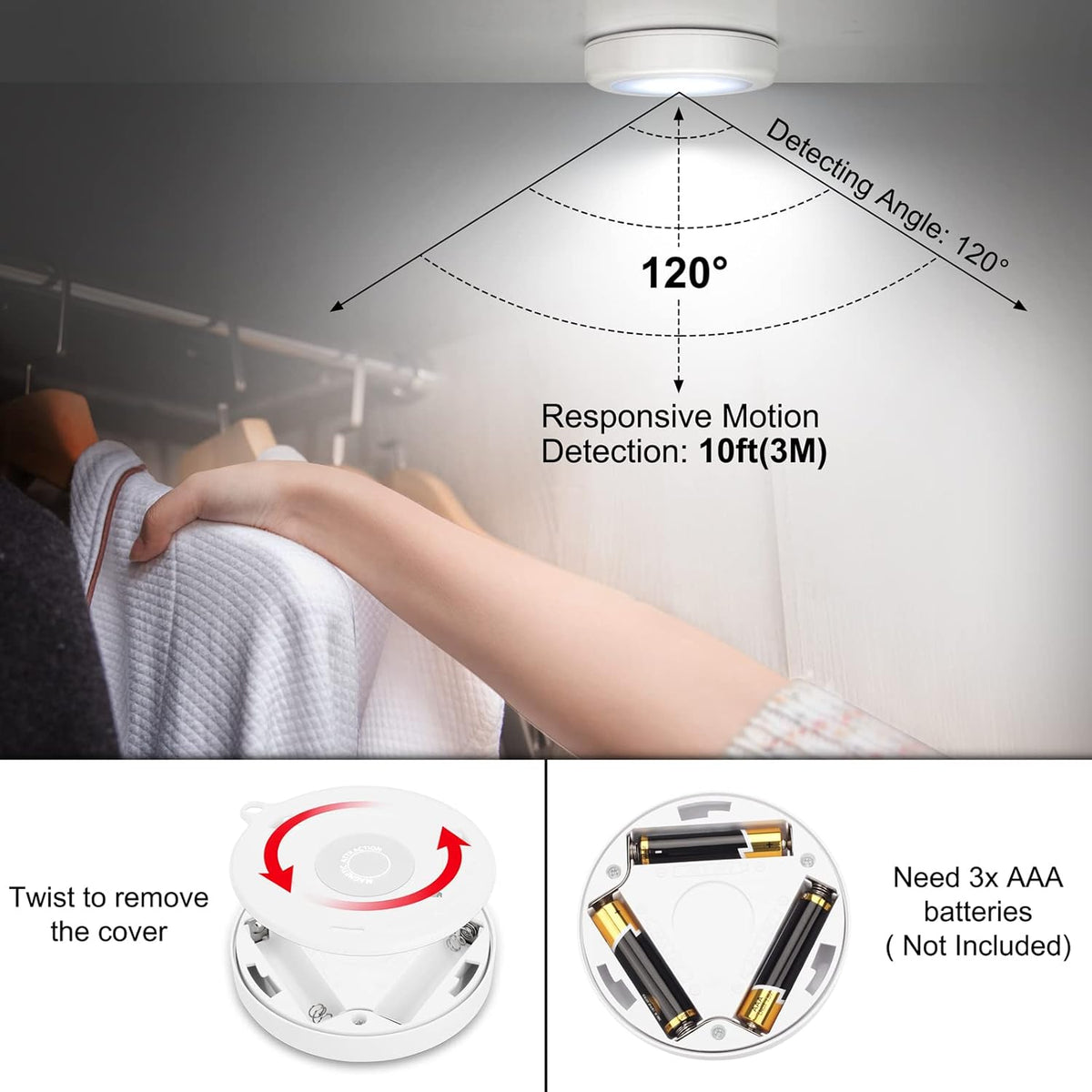 dual mounting: built-in magnet plus 3m adhesive tape, with screw option included