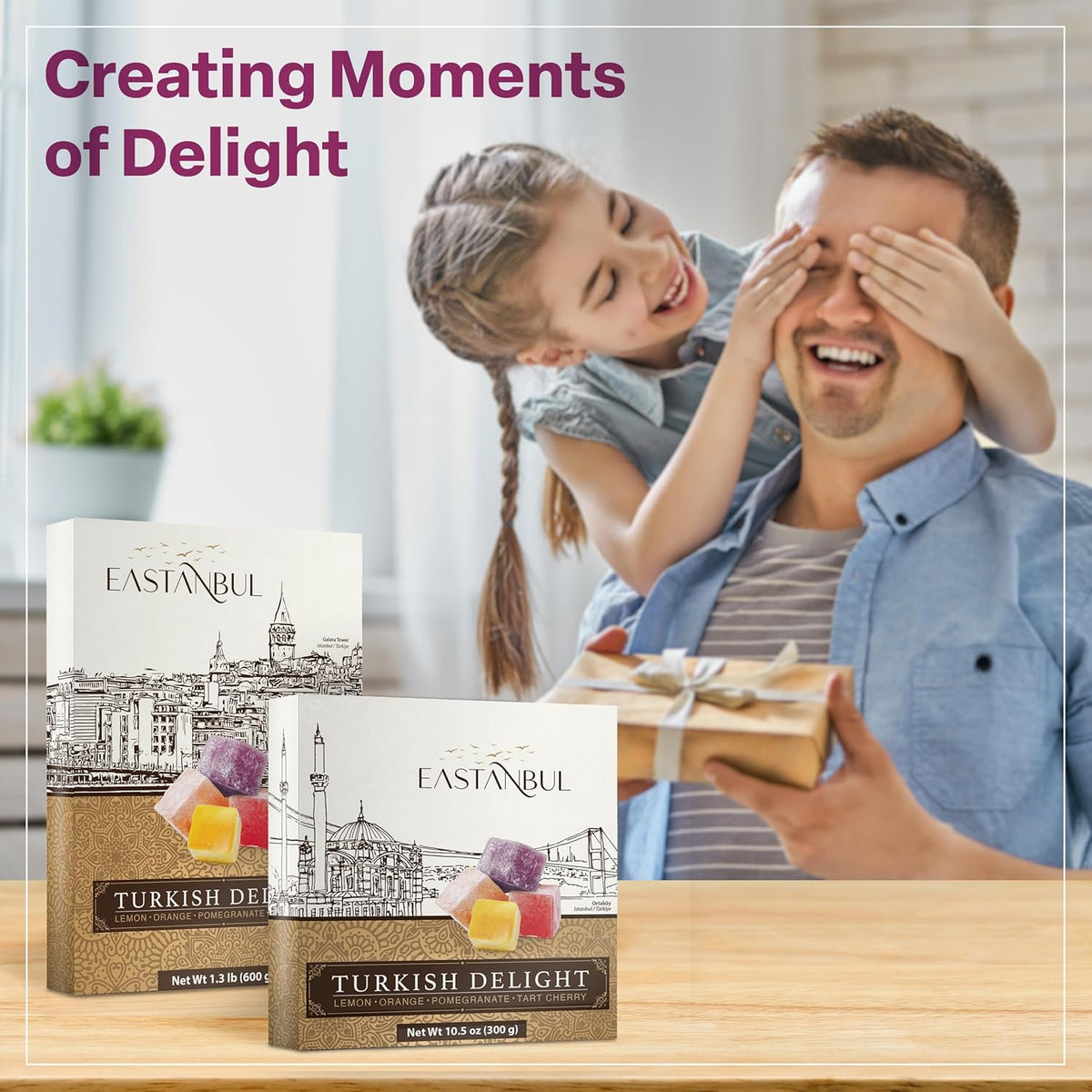 Eastanbul Imported Lokum Candy, Durable Sealed Packaging for On-the-Go Gifting and Outdoor Hosting