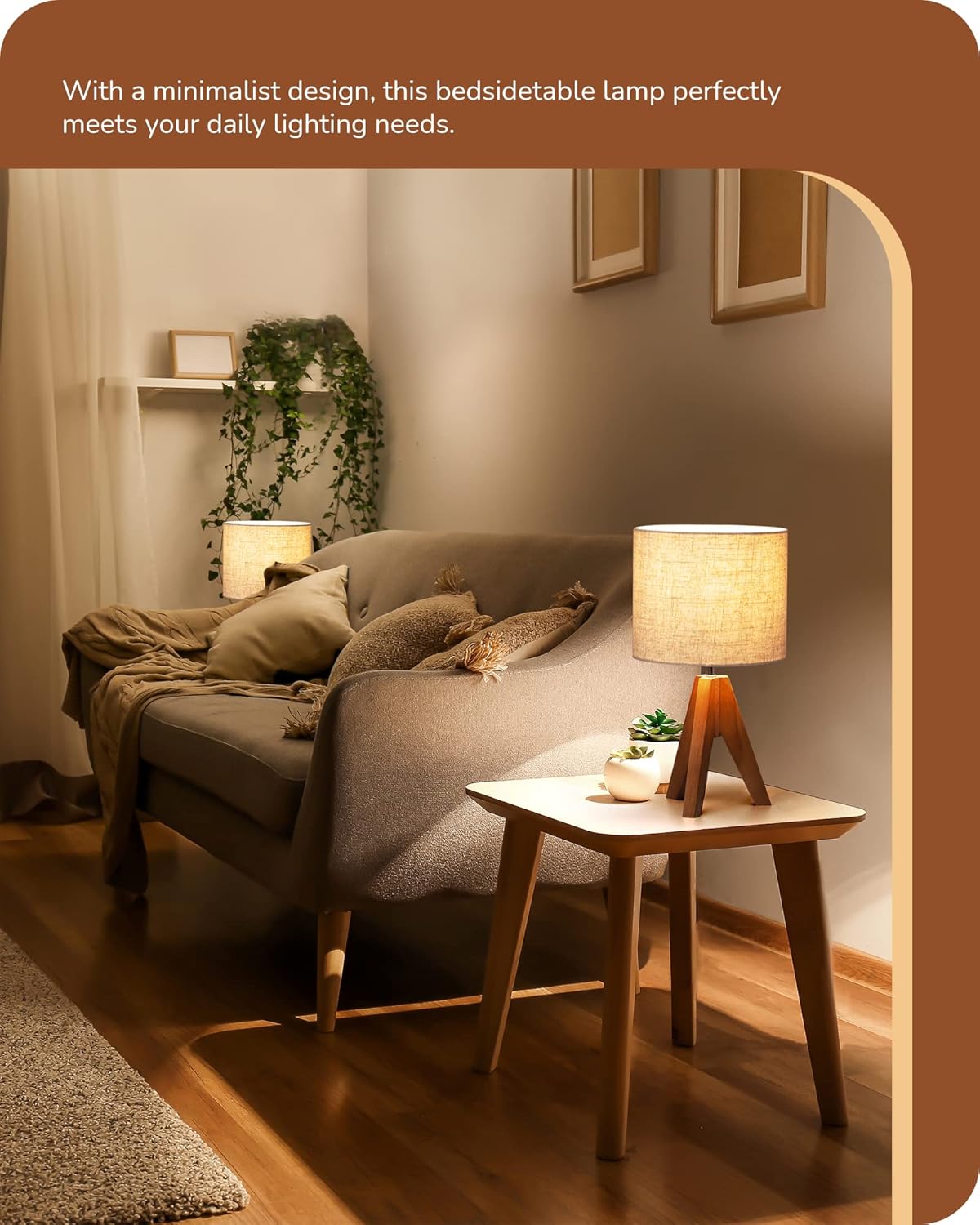 EDISHINE Nursery Night Light Lamp – Stable Tripod Base Lamp for Toddler Bedroom and Crib Side