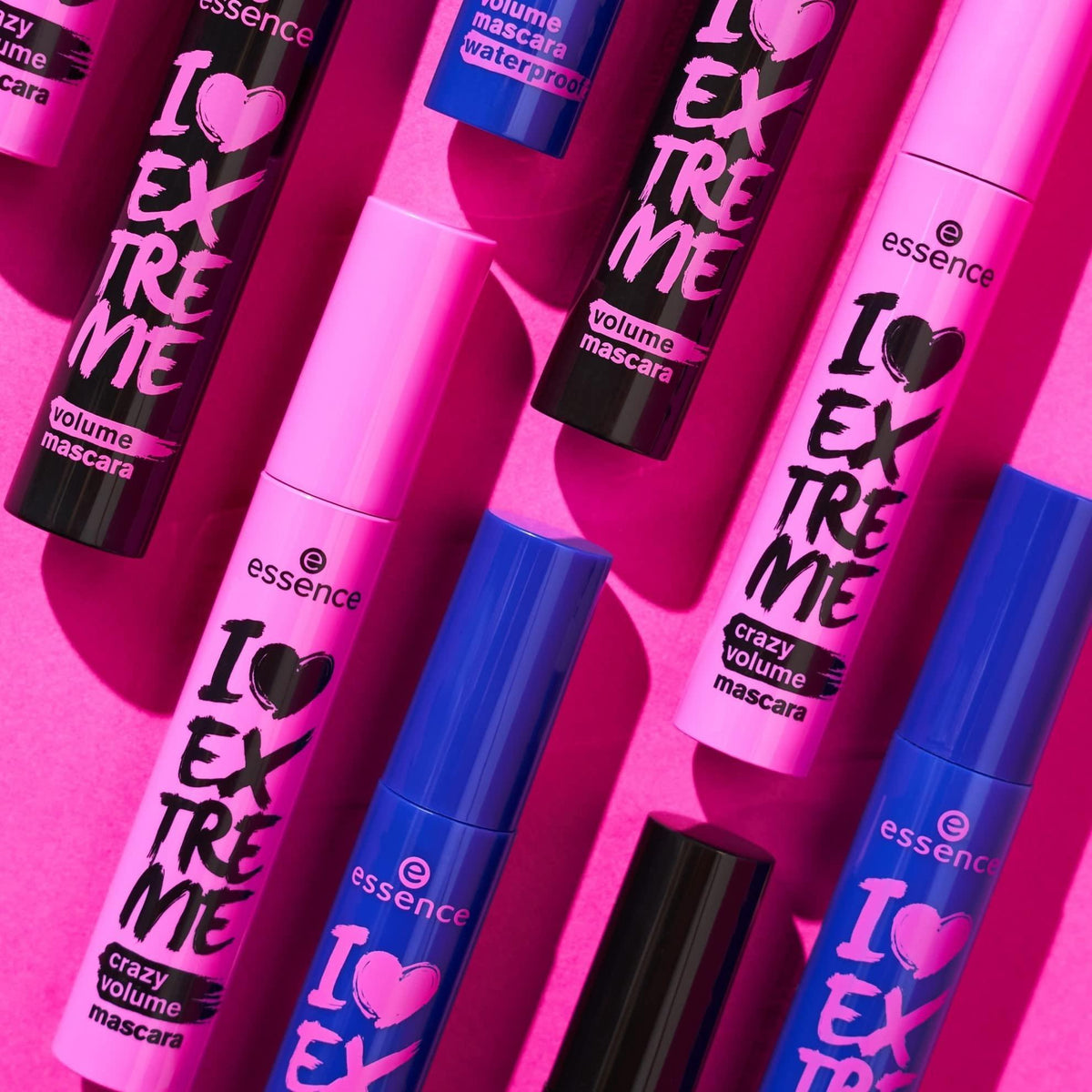 essence I Love Extreme Volume Waterproof Mascara – Less-Is-More Vanity Staple, One-Stroke Dramatic Lash Volume