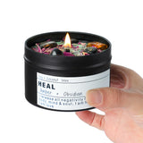 [Brand Name] Obsidian Crystal Candle – Cedarwood, Bergamot and Jasmine Aromatherapy for Home Spa and Stress Relief
