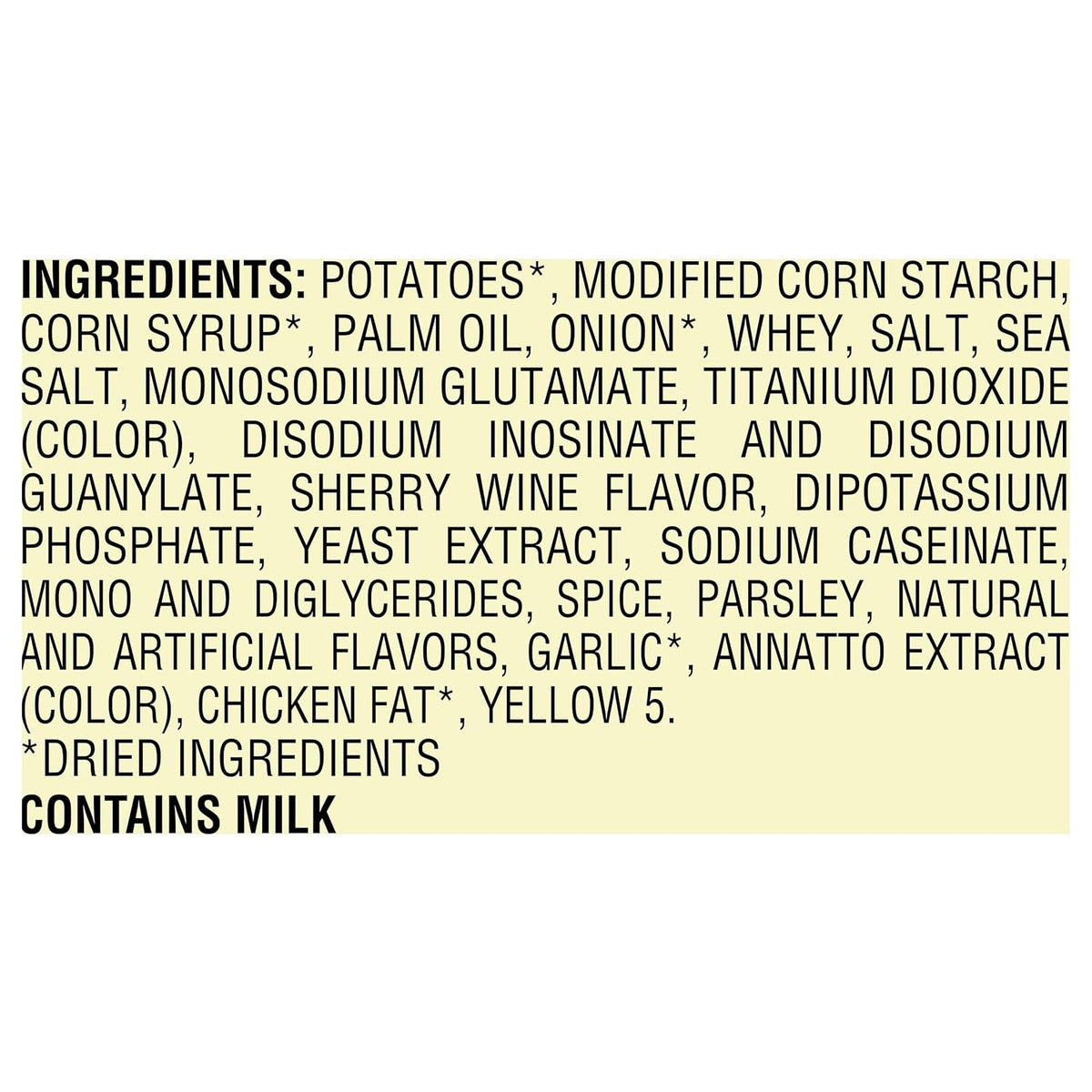five flavor variants in one product line covering creamy, brothy, beef, poultry, and vegetable profiles