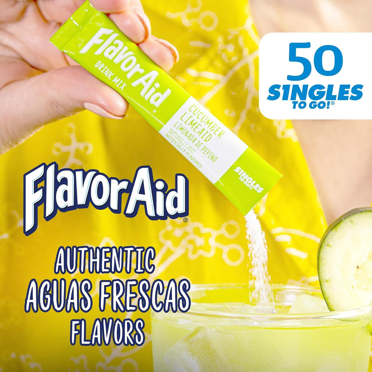 Flavor Aid Aguas Frescas Singles To Go – Portable Hydration Boost for Spa Days and Yoga Retreats, Aguas Frescas Powder