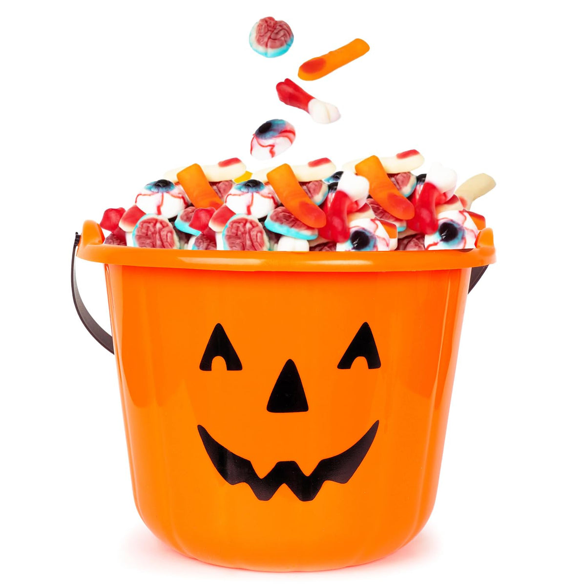 Fruidles Creepy Gummy Fingers, Eyes, Brain and Bones – Weather-Friendly Resealable Treat Bag for Yard Parties and Outdoor Halloween Setups