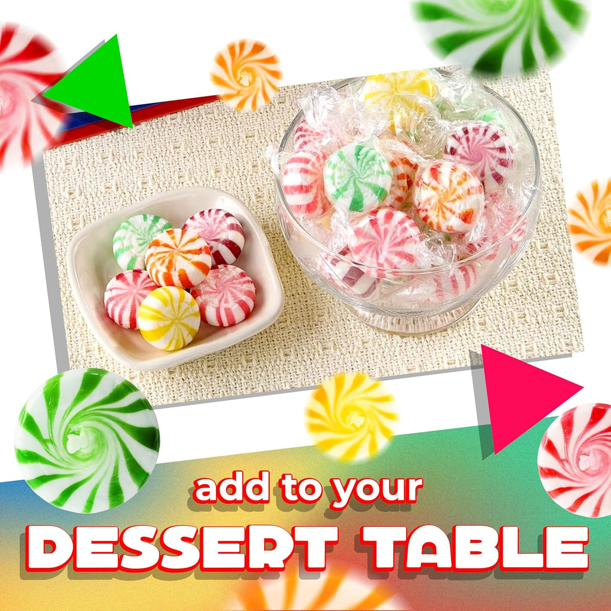 Fruit Starlights Hard Candy – Pocket-Sized Wrapped Pinwheel Candy for Front Desk Staff and Reception Areas, Professional Bulk Snack