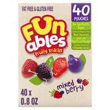 Funables Fruity Snacks, Fat Free Mixed Berry Gummies for Classroom Parties and Halloween Candy Bowl