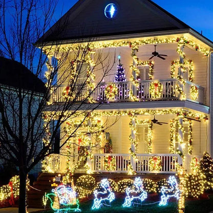 FUNPENY Warm White Fairy Lights – Christmas Gift for Friends, Family & Hosts, 8 Mode 500 LED String Lights on Storage Reel